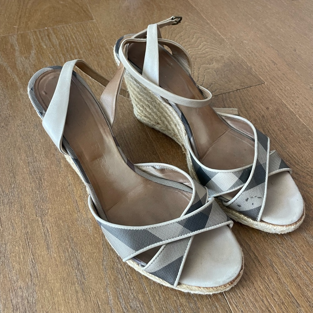 Burberry block heels